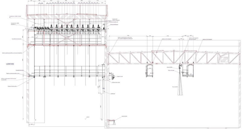 Coupe longitudinale de la nouvelle extension - Document © Tambè CEMS